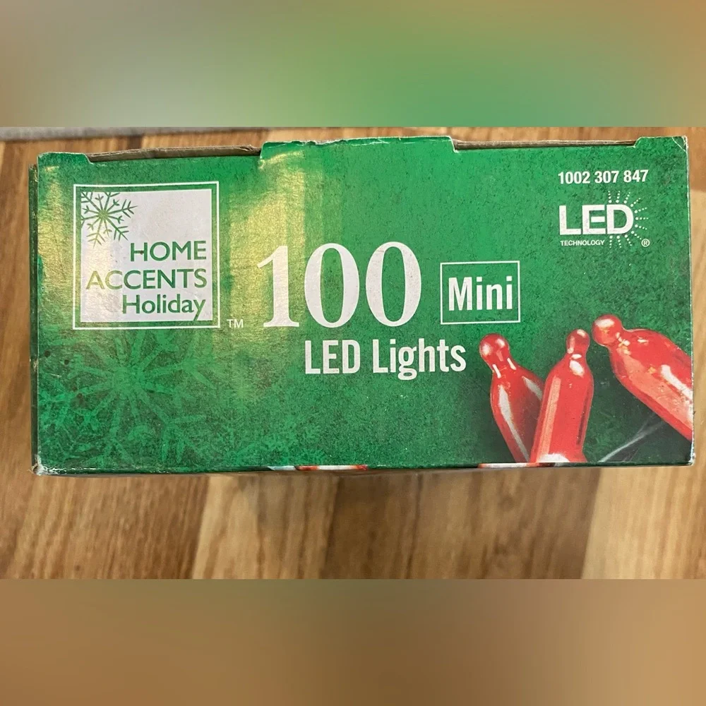 Home Accents Holiday Red LED String Lights NIB